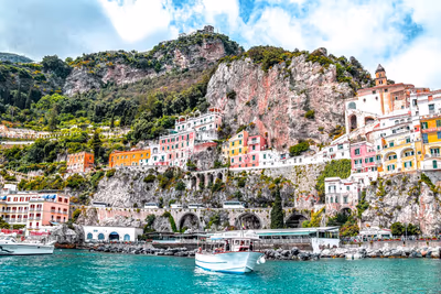 Flyg till Amalfi, Italien
