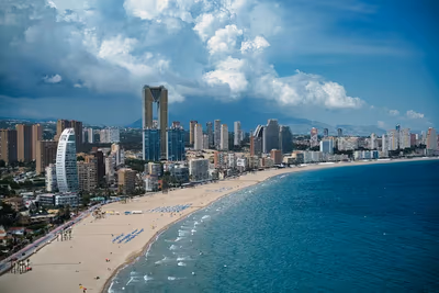 Flyg till Benidorm, Spanien