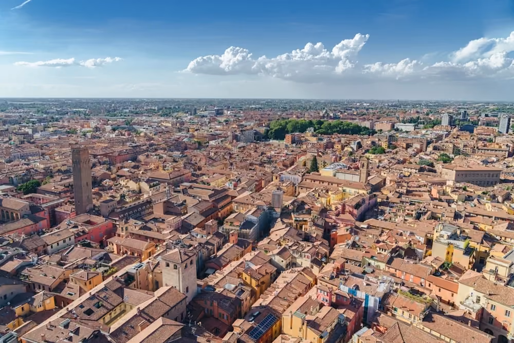 Vy över Bologna