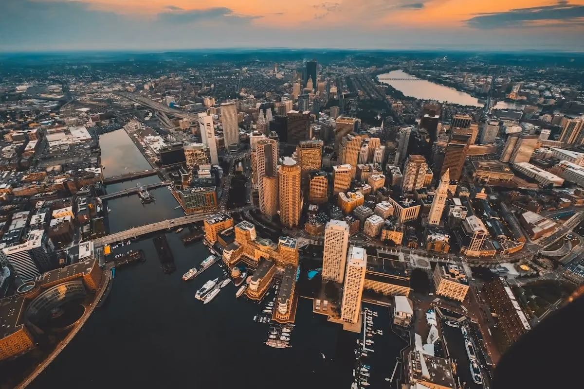 Vy över Boston