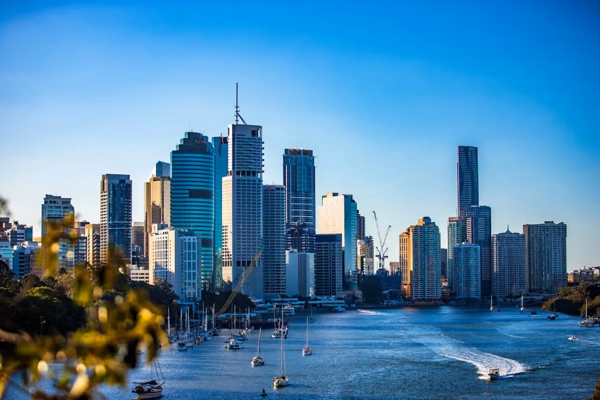 Vy över Brisbane