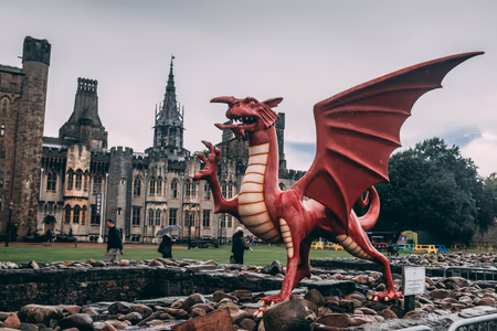 Flyg till Cardiff, Storbritannien