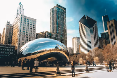 Flyg till Chicago, USA