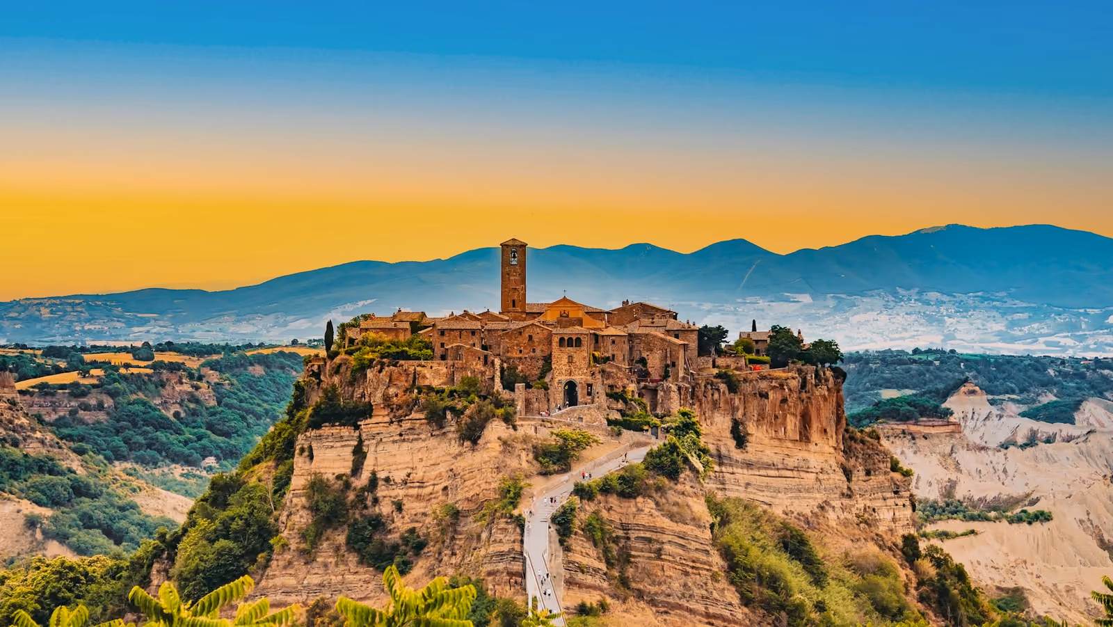 Vy över Civita di Bagnoregio