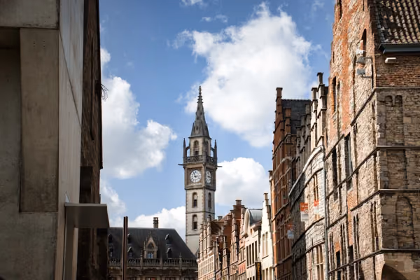 Flyg till Gent, Belgien