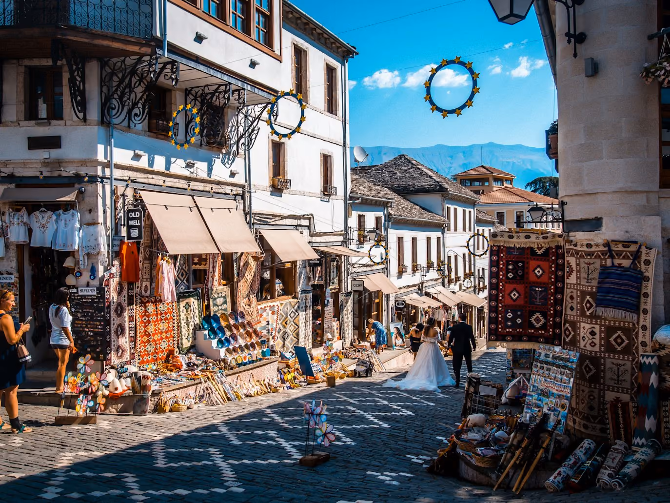 Vy över Gjirokastra
