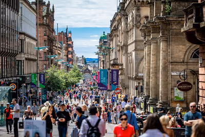 Flyg till Glasgow, Storbritannien