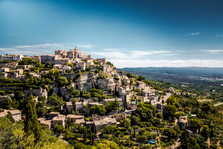 Flyg till Gordes, Frankrike