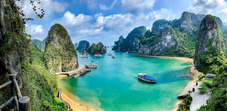 Flyg till Ha Long Bay, Vietnam