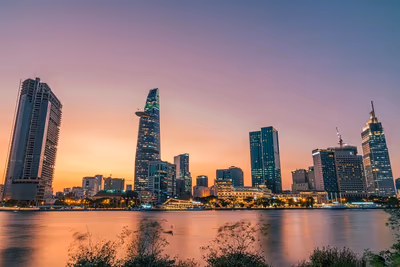 Flyg till Ho Chi Minh-staden, Vietnam