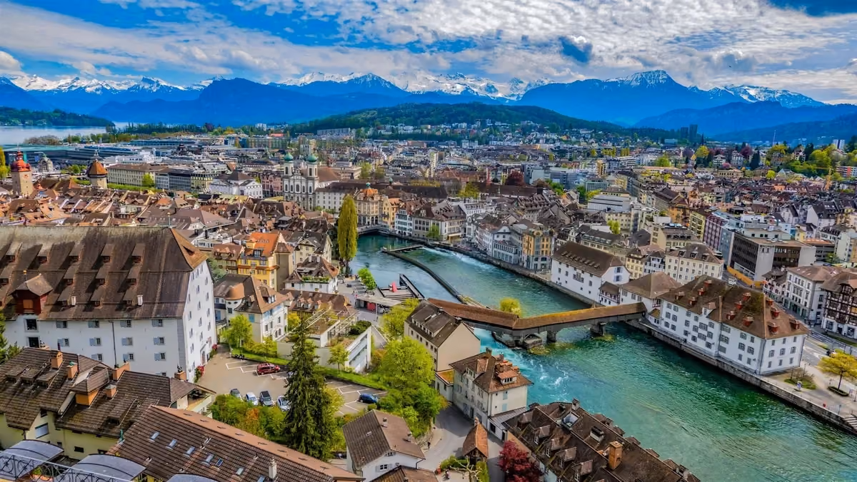 Vy över Luzern