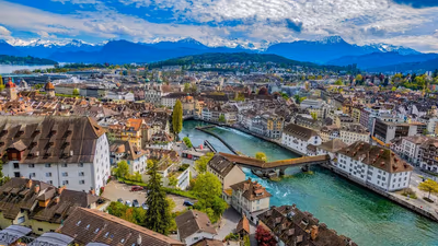 Flyg till Luzern, Schweiz