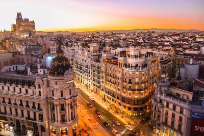 Flyg till Madrid, Spanien