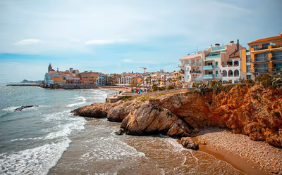 Flyg till Sitges, Spanien