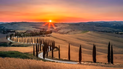 Flyg till Toscana, Italien