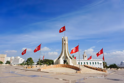 Flyg till Tunis, Tunisien