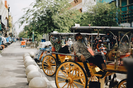 Flyg till Yogyakarta, Indonesien