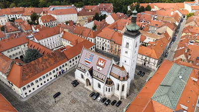 Flyg till Zagreb, Kroatien