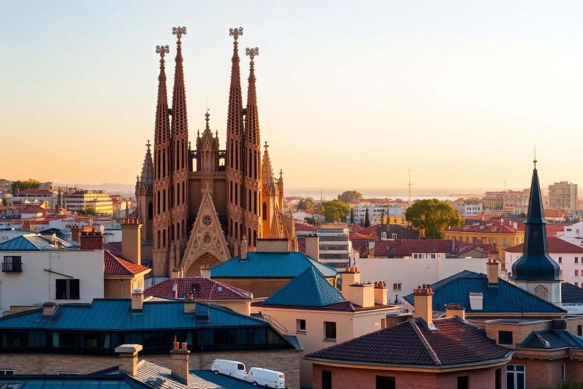 Flyg till Barcelona, Spanien