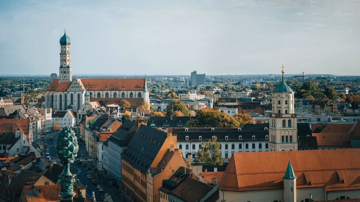 Vy över Augsburg