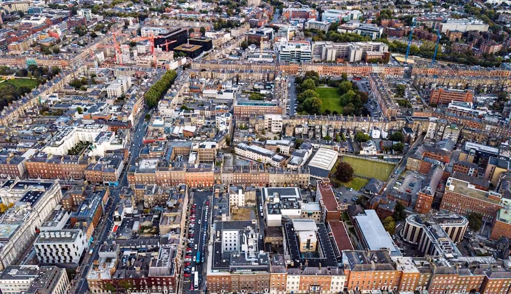Vy över Dublin