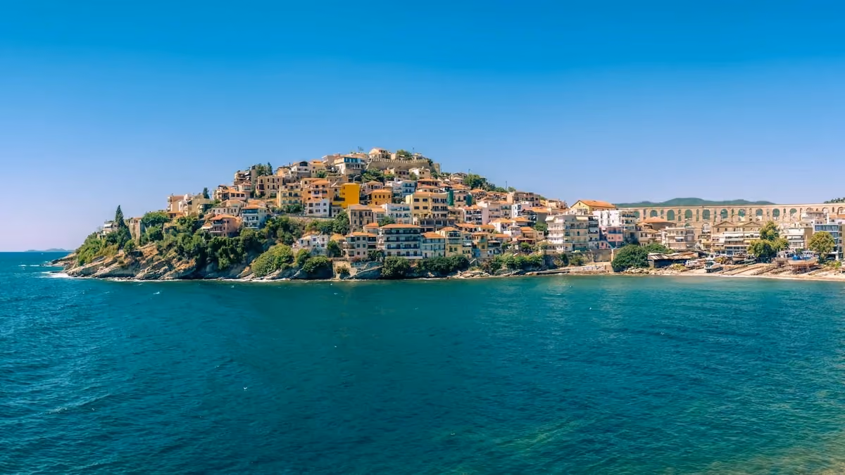 Vy över Kavala