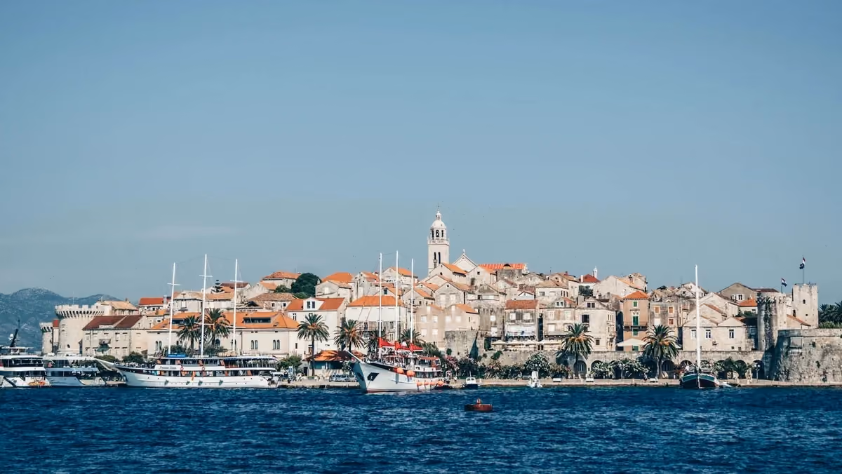 Vy över Korčula