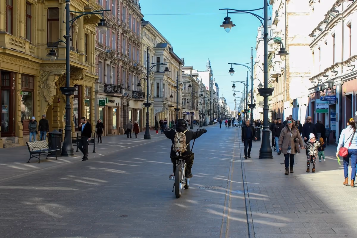 Vy över Łódź