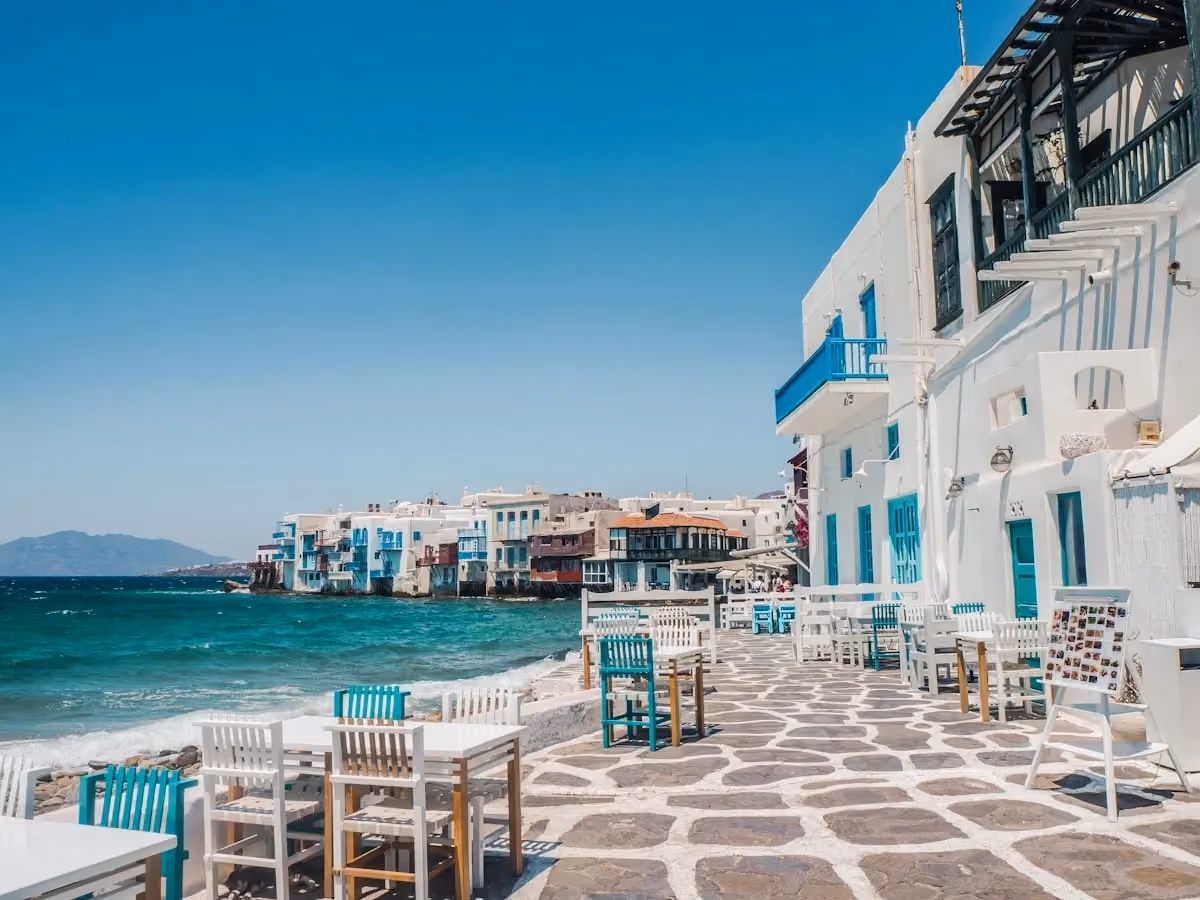 Vy över Mykonos