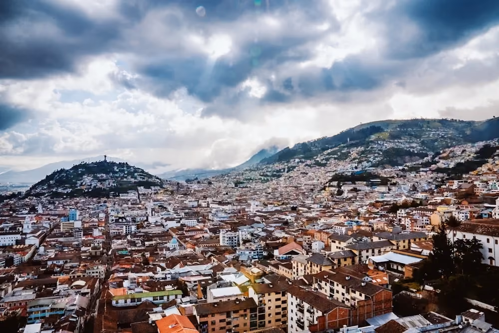 Vy över Quito