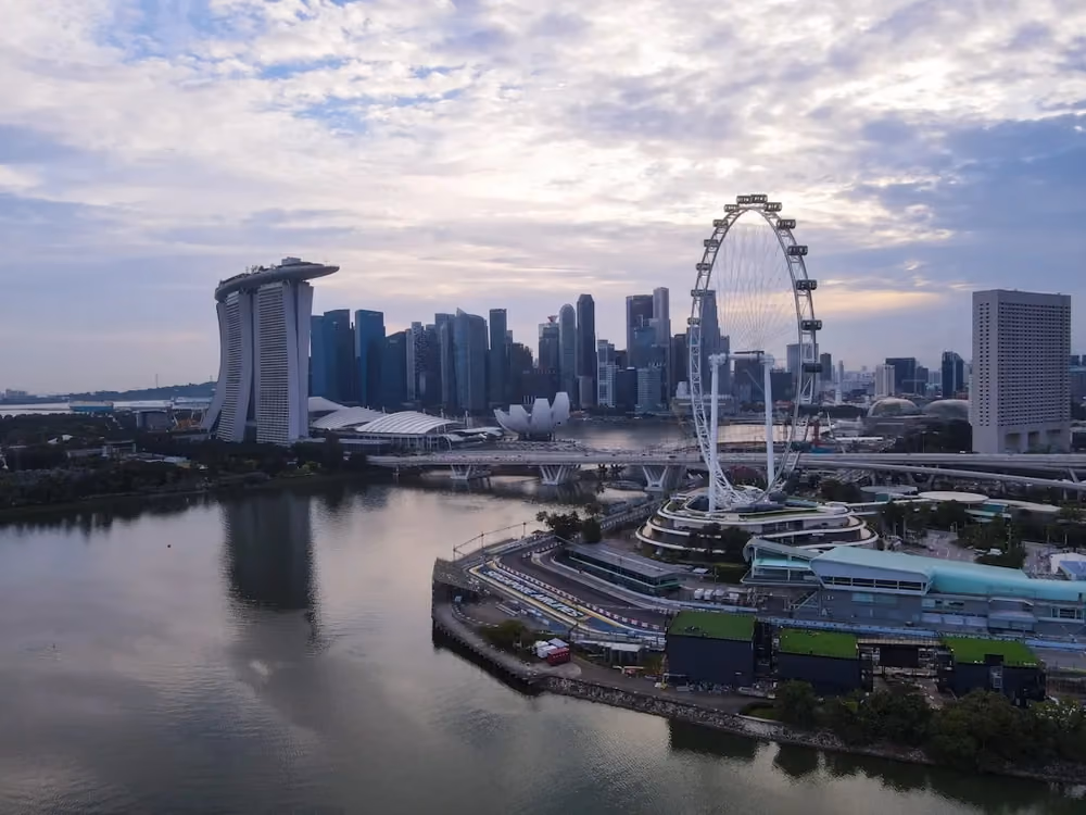 Vy över Singapore